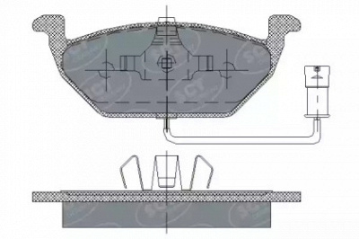 SCT GERMANY sp136pr -  Комплект тормозных колодок, дисковый тормоз